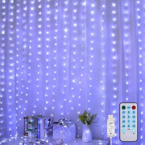 Led Fairy String Curtain Lights with Remote for Indie Room Decor Teenage Girls - Picture 1 of 6